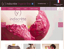 Tablet Screenshot of lingerie-indiscrete.com